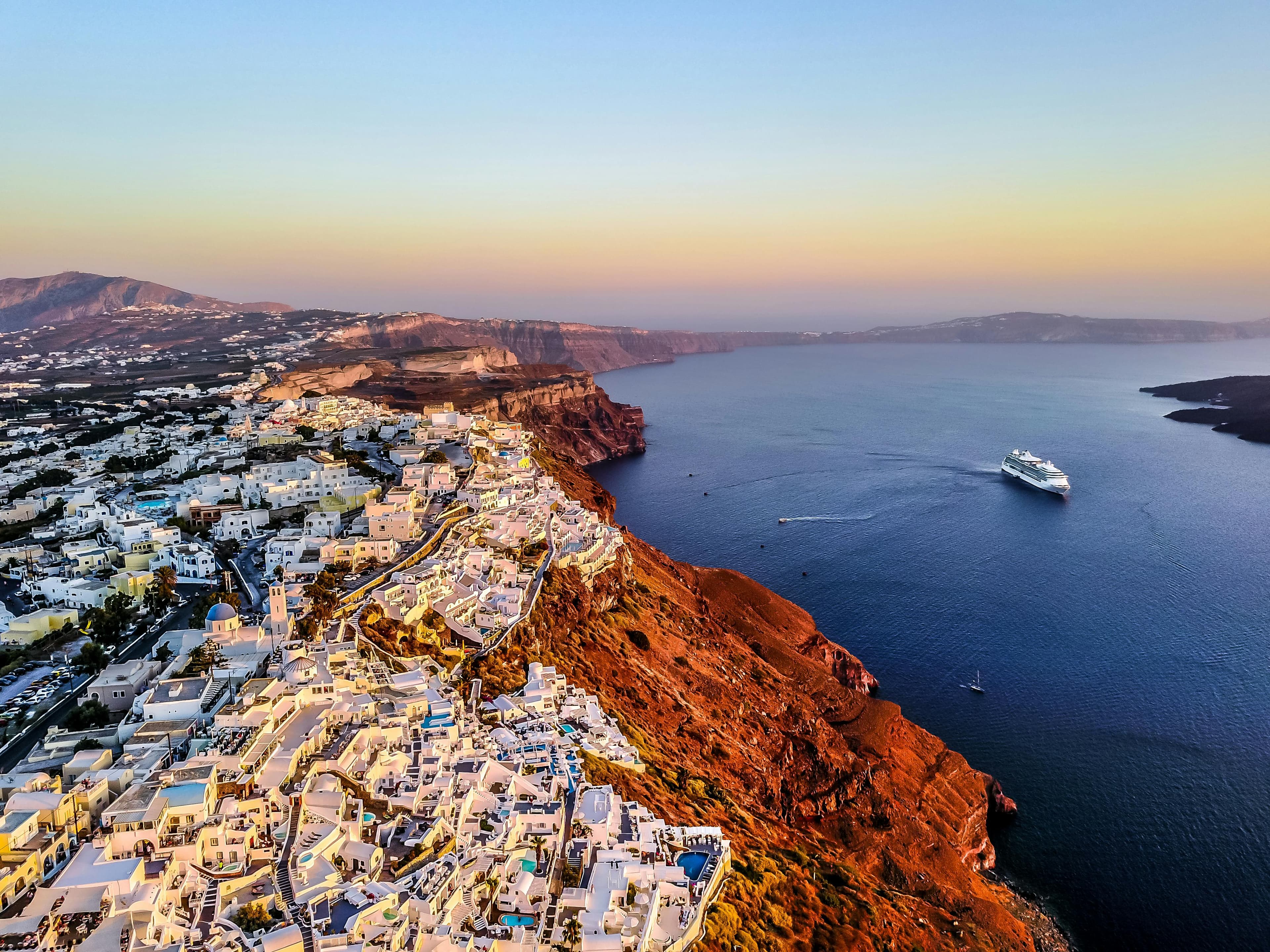 Santorini aegean view